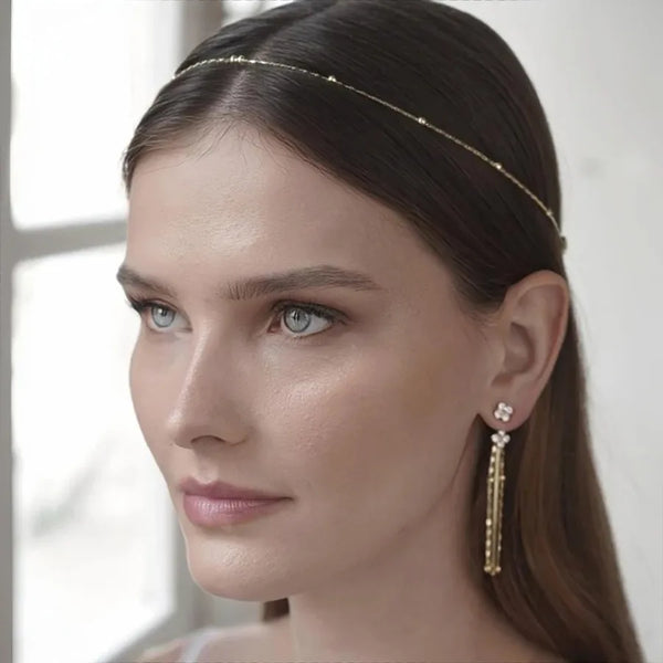 New Rhinestone Double-layer Hair Chain Bohemian  Bridal Headwear Simple Headwear Hair Chain