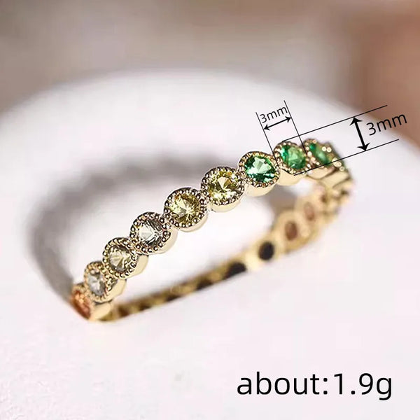 Wholesale Jewelry Elegant Modern Style Geometric Copper Zircon Rings