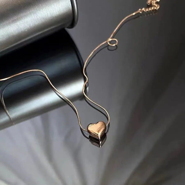 201 Stainless Steel 18K Gold Plated White Gold Plated Casual Simple Style Plating Heart Shape