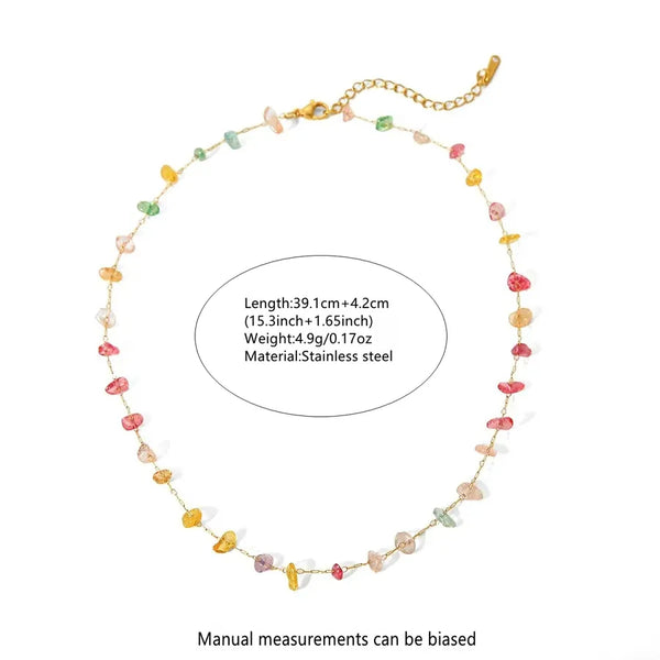 Wholesale Jewelry IG Style Wedding Vacation Irregular 304 Stainless Steel 18K Gold Plated O-shaped chain Necklace