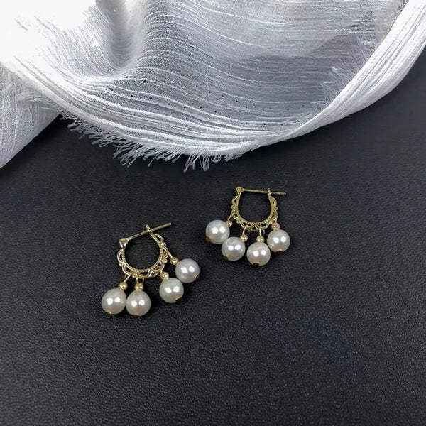 Elegant Pearl Earrings Women's Simple Summer High-End Sensation Valentine's Day Gift Trendy New  Fashion Jewelry Accessories