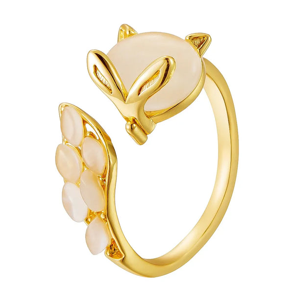 Waterproof Non Tarnish Animal Open Rings for Women, Copper Material with 0.03µm Electroplated Gold Plating