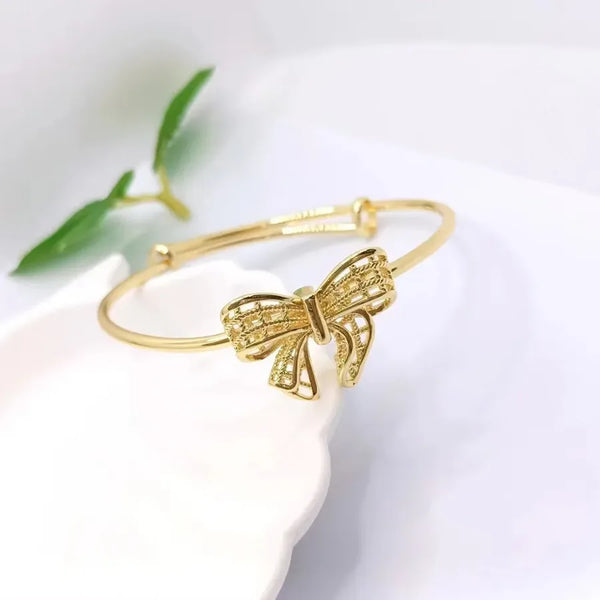 18K Gold Plated Butterfly Copper Elegant Pastoral Simple Style Bracelet