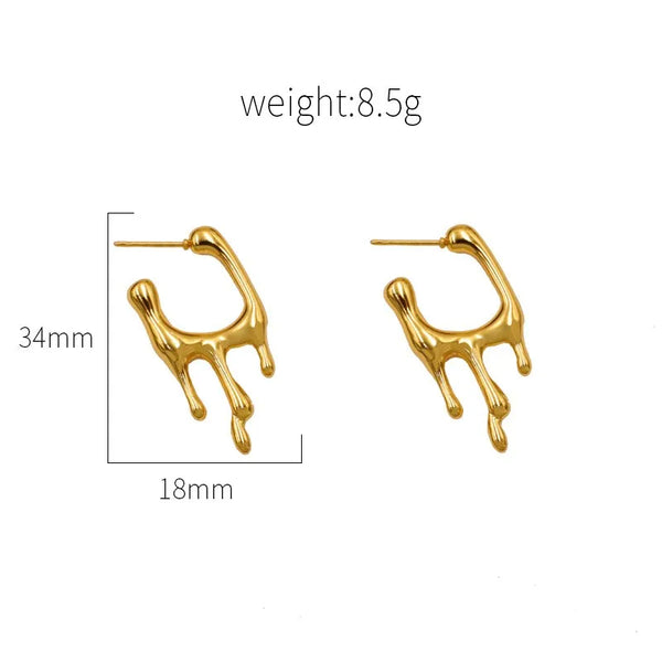 1 Pair IG Style Classic Style Geometric Titanium Steel Ear Studs