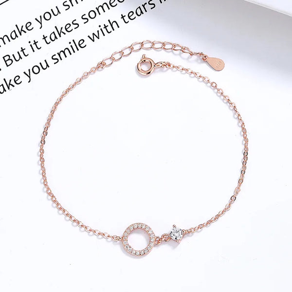 Love Gravitational Bracelet Women's 925 Sterling Silver Niche Light Luxury ins Niche Design Circle Design High-end Feeling Bracelet