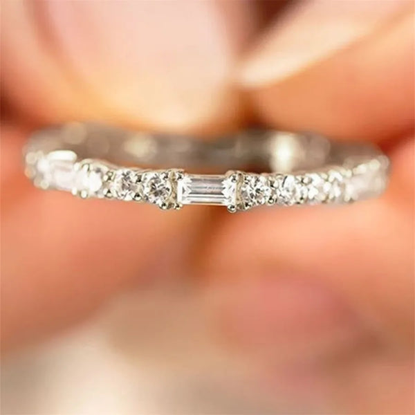 Geometric Claw Setting Ring for Women in Copper with KC Golden Plated Water Plating and Zircon Inlay
