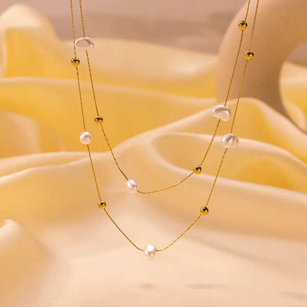 304 Stainless Steel 18K Gold Plated Elegant Simple Style Polishing Plating Geometric Necklace