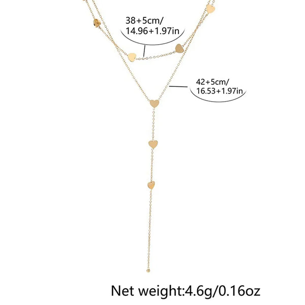 Wholesale Jewelry Luxurious Lady Heart Shape 304 Stainless Steel Necklace