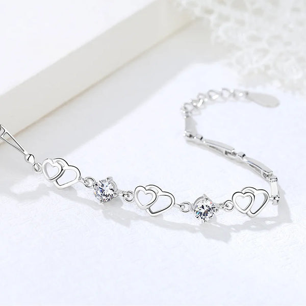925 Sterling Silver Bracelets Simple Style