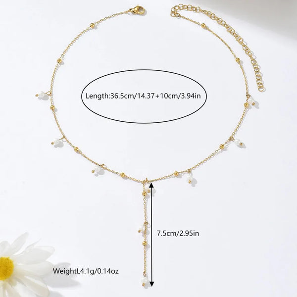 Wholesale Jewelry Romantic Sweet Simple Style Round 304 Stainless Steel cable chain Necklace