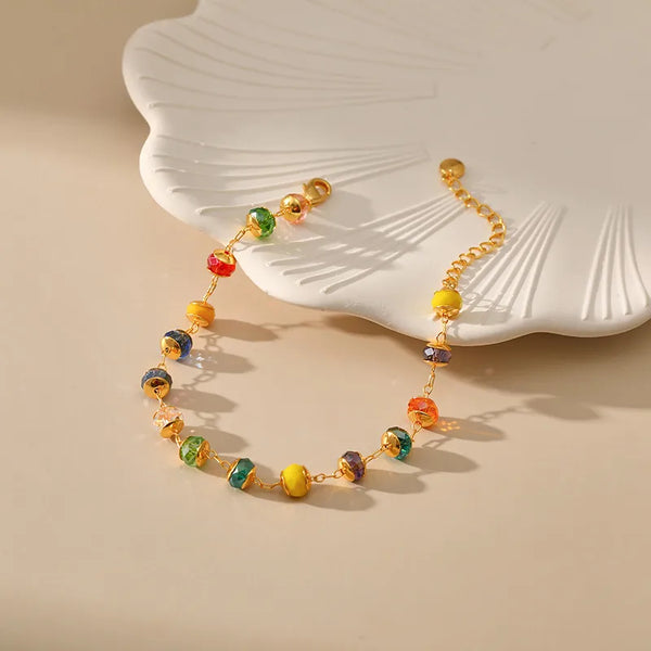 sweet geometric copper plating 18k gold plated bracelets