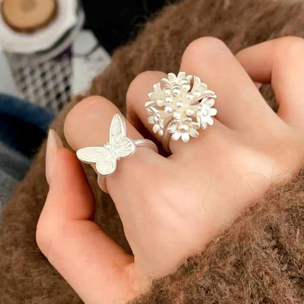 Flowers Ring for Women in Copper with 18K Real Gold Electroplated Finish, Available in Golden