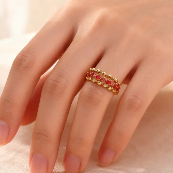 Diamond Open Ring Geometric Women's Ring Design Suitable for Daily Wear