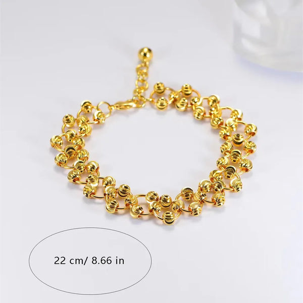 Copper 18K Gold Plated Geometric Bracelets