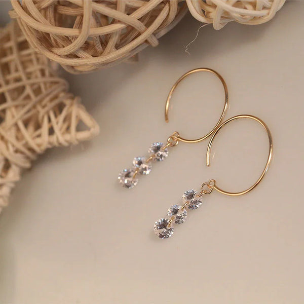 1 Pair 925 Sterling Silver Geometric Drop Earrings