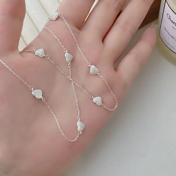 Wholesale Jewelry Basic Simple Style IG Style Heart Shape 925 Sterling Silver Necklace