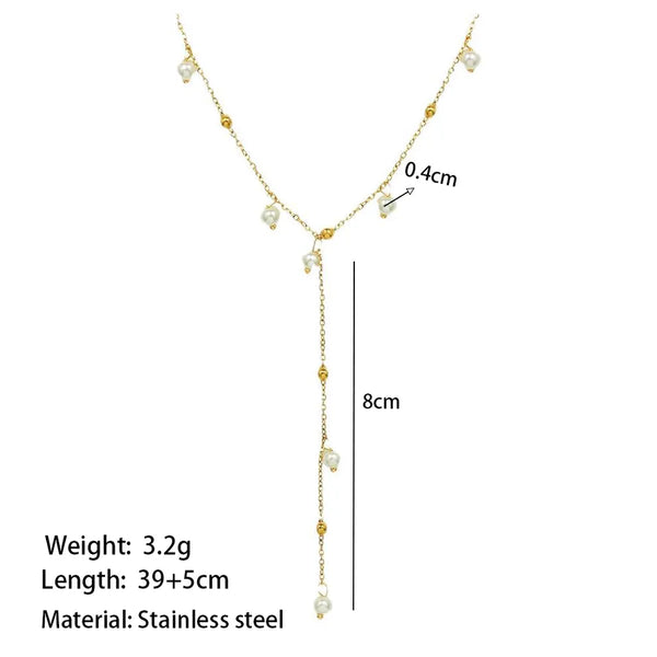 Wholesale Jewelry Casual Simple Style Commute Geometric 304 Stainless Steel 18K Gold Plated Plating cable chain Long Necklace