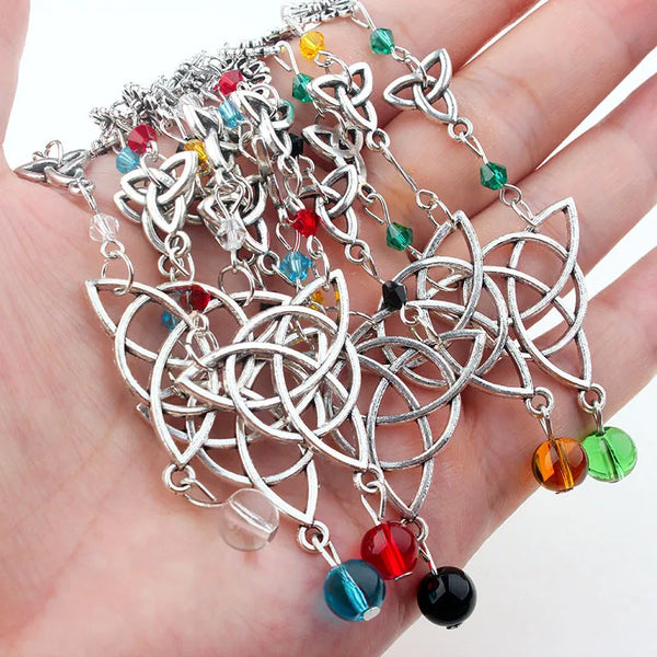 Overseas designed Explosions European and American Gothic Magic Wizard Rune Pagan Head Chain Crystal Irish Knot Hair Accessories