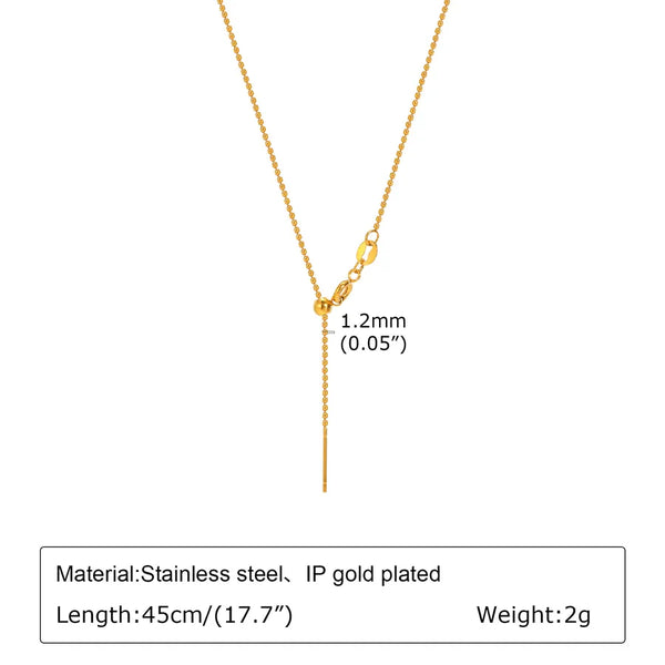 Wholesale Jewelry IG Style Elegant Streetwear Solid Color 201 Stainless Steel 18K Gold Plated Necklace