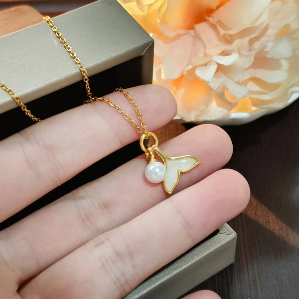 Titanium Steel Shell Necklace Ladies Casual Collarbone Chain Jewelry