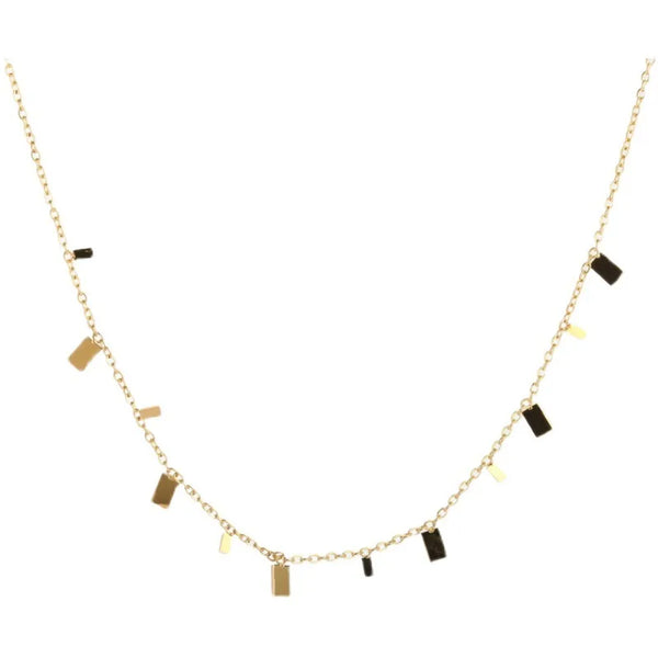 simple style solid color titanium steel plating gold plated necklace