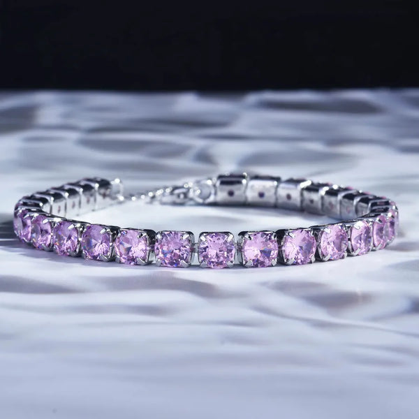Copper Diamond Geometric Artificial Gemstones Crystal Bracelets