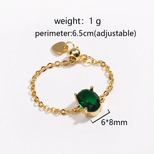 Wholesale Jewelry Classic Style Rhombus Copper Artificial Rhinestones Glass Stone Zircon Inlay Rings