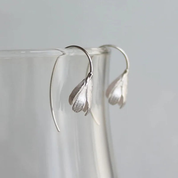 1 Pair 925 Sterling Silver Flower Ear hook