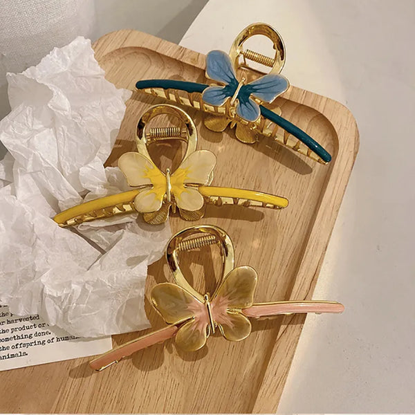 Retro Classic Style Women's Butterfly Metal Hair Claws
