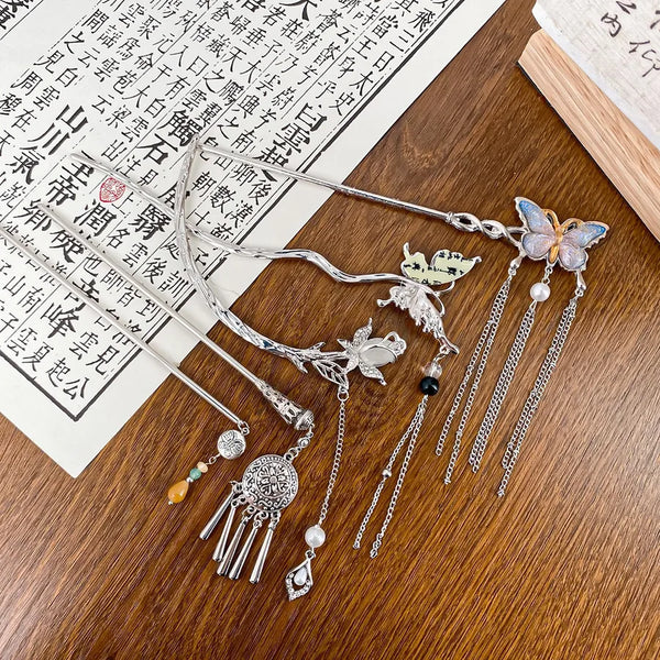 Classical Chinese Style Metal Butterfly Hairpin Women's Elegant Princess Fashion Hair Accessories For Party And Office