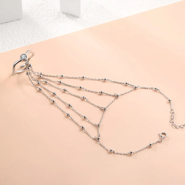 Polka Dots Bracelet For Women in 925 Sterling Silver, Stylish Silver Accessory