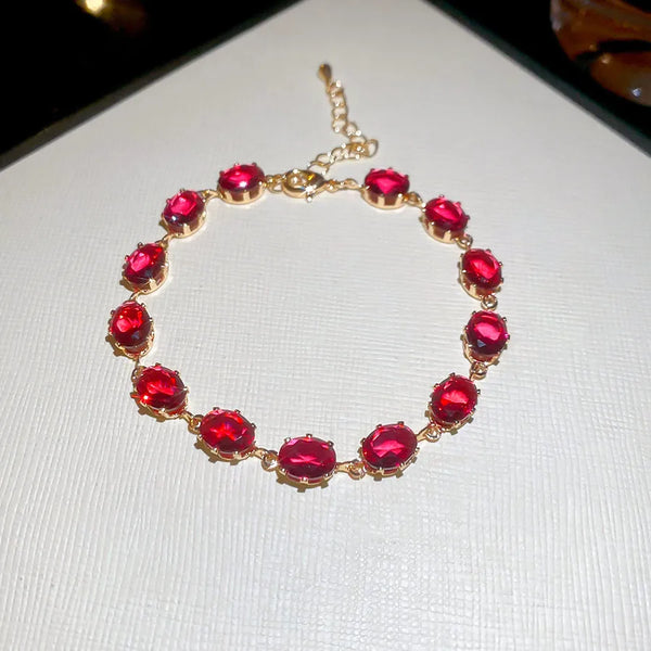 Ultra-Shiny Geometric Oval Zirconia Bracelet Fashionable Minimalist Versatile Elegance Premium Sensation Hand Jewelry