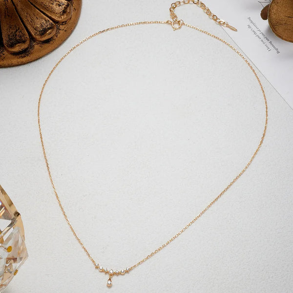 Vintage Style Asymmetrical Lace Necklace for Women in 925 Sterling Silver