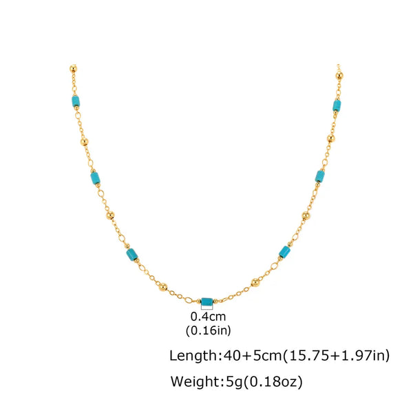 Handmade Geometric Necklace for Women in Copper with 18K Real Gold Plated Water Plating and Cable Chain