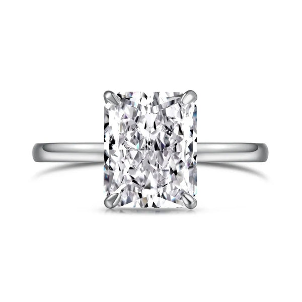 925 Sterling Silver Zircon Geometric Heart Shape Rings