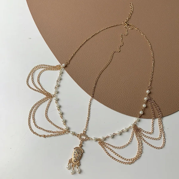 Women's Elegant Retro Geometric Imitation Pearl Alloy Rhinestones Hair Band