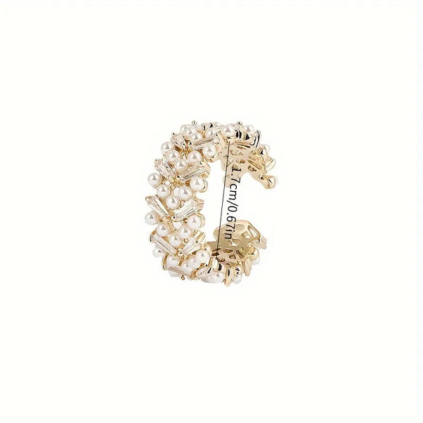 Elegant Luxurious Geometric Copper Open Rings 1 Piece