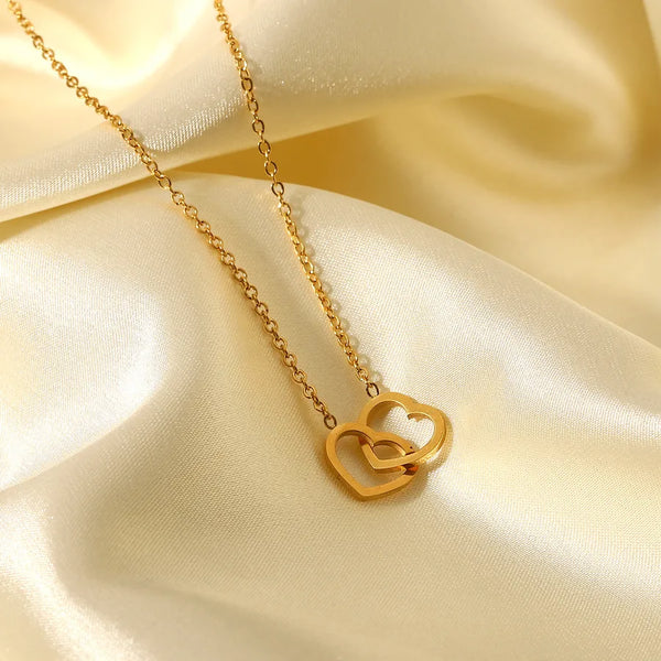 Wholesale Jewelry Lady Heart Stainless Steel Titanium Steel Plating Pendant Necklace