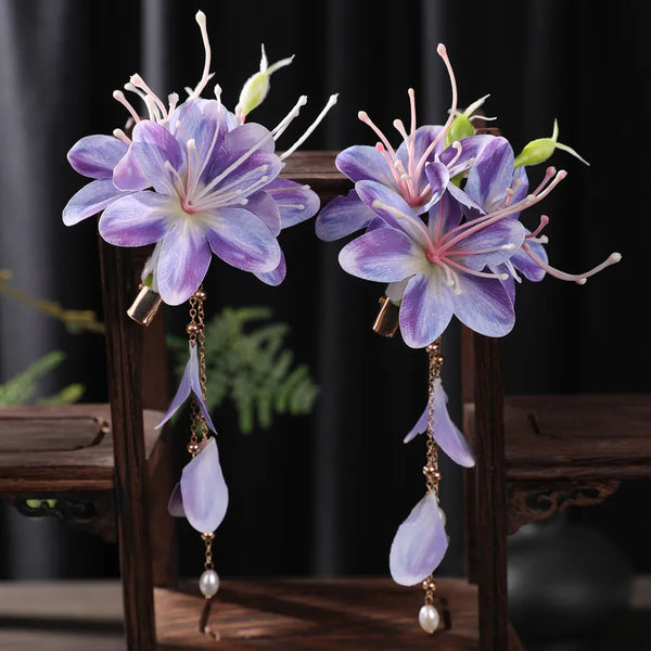 Sweet Flowers Hairpin made of Polyester, a charming hair accessory perfect for adding a delicate touch