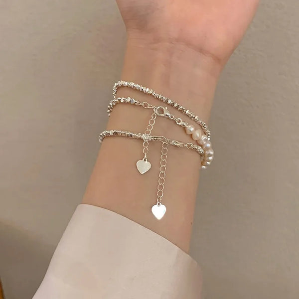 Baroque Pearl Bracelet Women's Luxury Elegant Small Audience Fine High-End Feelings Internet Red Bead Bracelet Jewelry