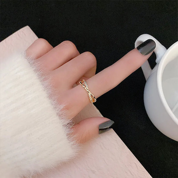 Fashionable Bamboo Node Ring Stylish Personality New Version Index Finger Ring Unique Design Sensation Elegant Versatile Hand Jewelry