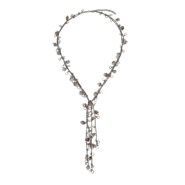 Handmade Conch Long Necklace for Women with Shell Pendant and Handmade Chain