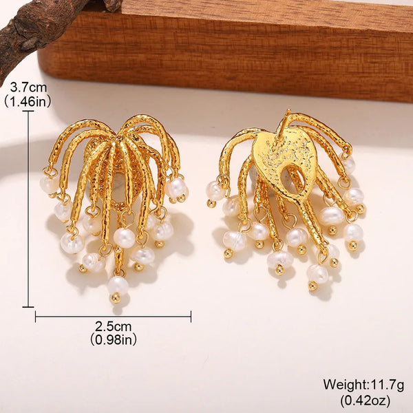 1 Pair Casual Vintage Style Fireworks Fireworks Copper 18K Gold Plated Ear Studs