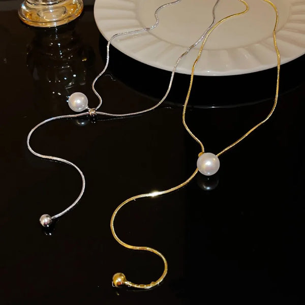 Titanium Steel 18K Gold Plated Korean Style Plating Solid Color Necklace