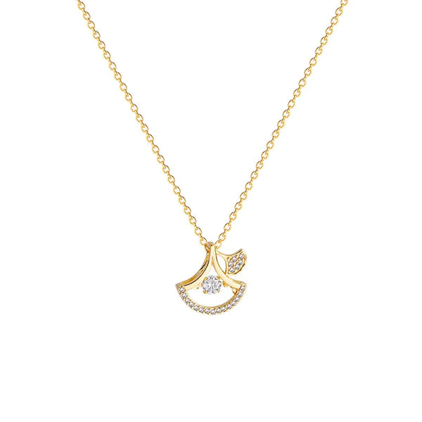 elegant geometric titanium steel necklace plating zircon stainless steel necklaces