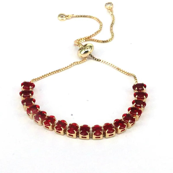 elegant simple style rectangle copper plating inlay zircon gold plated bracelets
