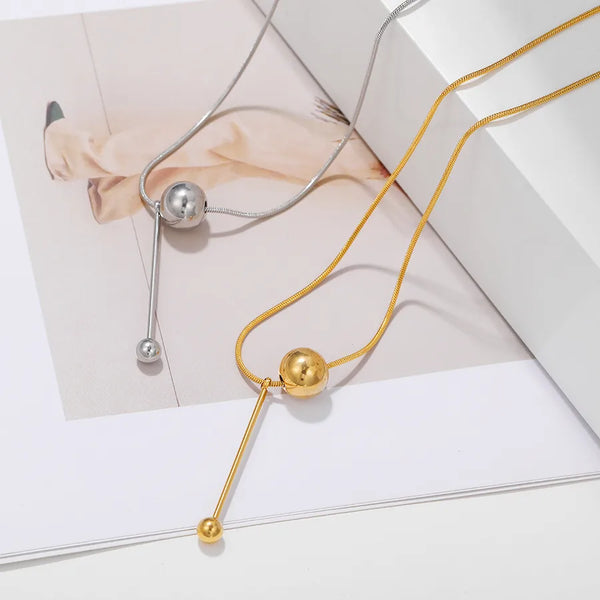 retro geometric stainless steel pendant necklace plating stainless steel necklaces