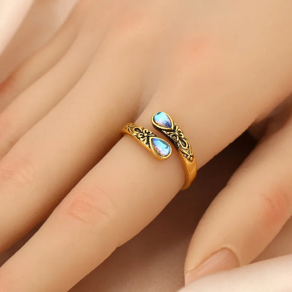 Victorian Style Resin Butterfly Knot Spoon Ring Vintage Handmade Bohemian  Design Adjustable Unisex Ring