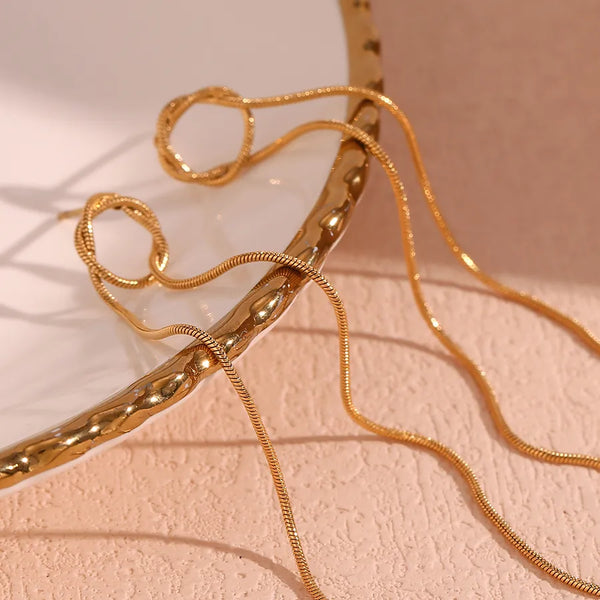 1 Pair Simple Style Solid Color Plating 304 Stainless Steel 18K Gold Plated Drop Earrings