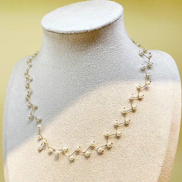 Wholesale Jewelry Elegant Luxurious Artistic Geometric 304 Stainless Steel 14K Gold Plated Necklace